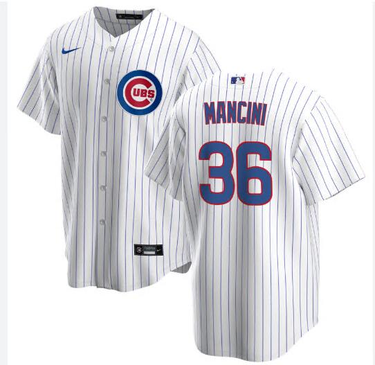 Men Chicago Cubs Trey Mancini #36 White Cool Base Stitched MLB Jersey