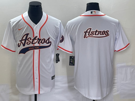 Men's Houston Astros White Team Big Logo Cool Base Stitched Base