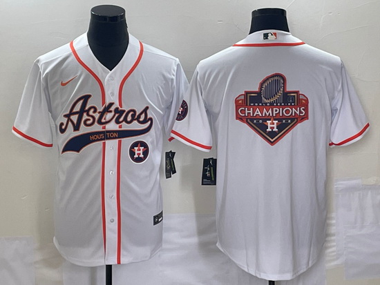 Men's Houston Astros White Team Big Logo Cool Base Stitched Base
