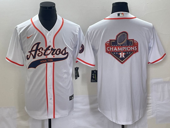 Men's Houston Astros White Team Big Logo Cool Base Stitched Baseball Jerseys