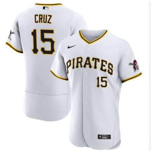 Men Pittsburgh Pirates Oneil Cruz #15 Nike White Stitched MLB Jersey