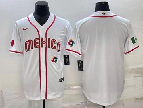 Mexico 2023 World Baseball Classic Blank Jersey White