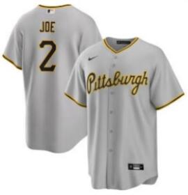 Men Pittsburgh Pirates Connor Joe #2 Nike Gray Stitched MLB Jersey