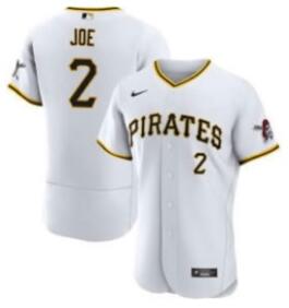 Men Pittsburgh Pirates Connor Joe #2 Nike White Flex Base Stitched MLB Jersey