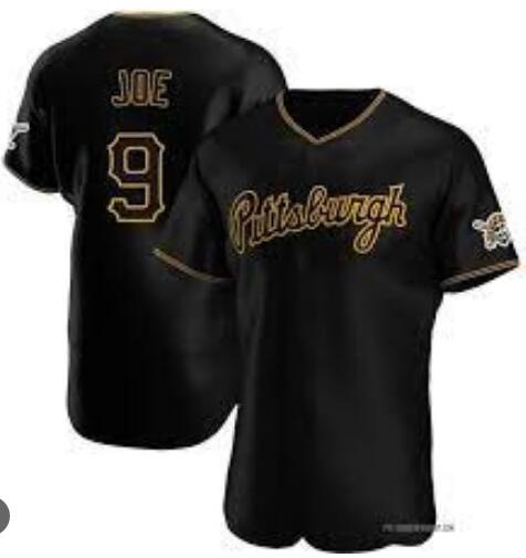 Men's Pittsburgh Pirates Connor Joe  #9 Alternate Team Jersey Black Authentic