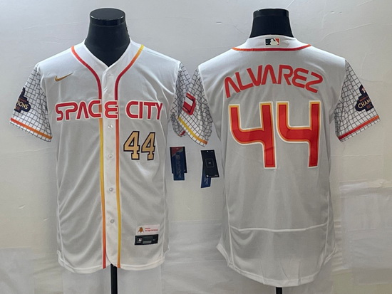 Men's Houston Astros #44 Yordan Alvarez Number White 2023 City C