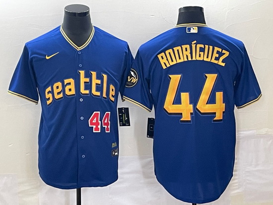 Men's Seattle Mariners #44 Julio Rodriguez Number Blue 2023 City