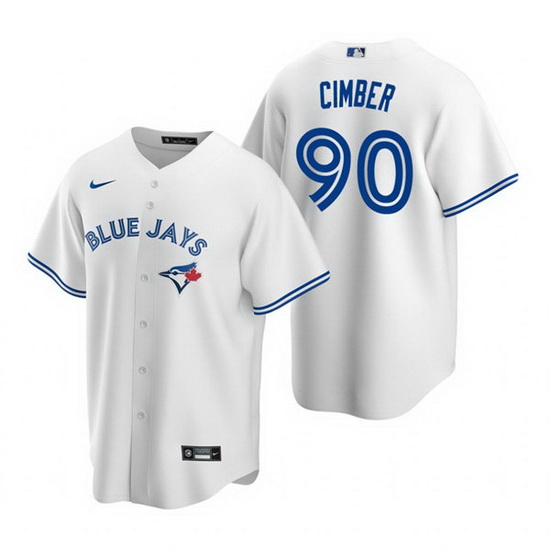 Mens Toronto Blue Jays #90 Adam Cimber Nike White Home Cool Base Jersey