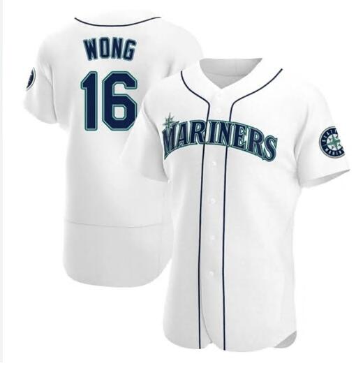 Men's Kolten Wong Seattle Mariners Authentic White Alternate Jersey