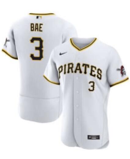 Men Pittsburgh Pirates Ji Hwan Bae #3 Nike White Stitched MLB Cool Base Jersey