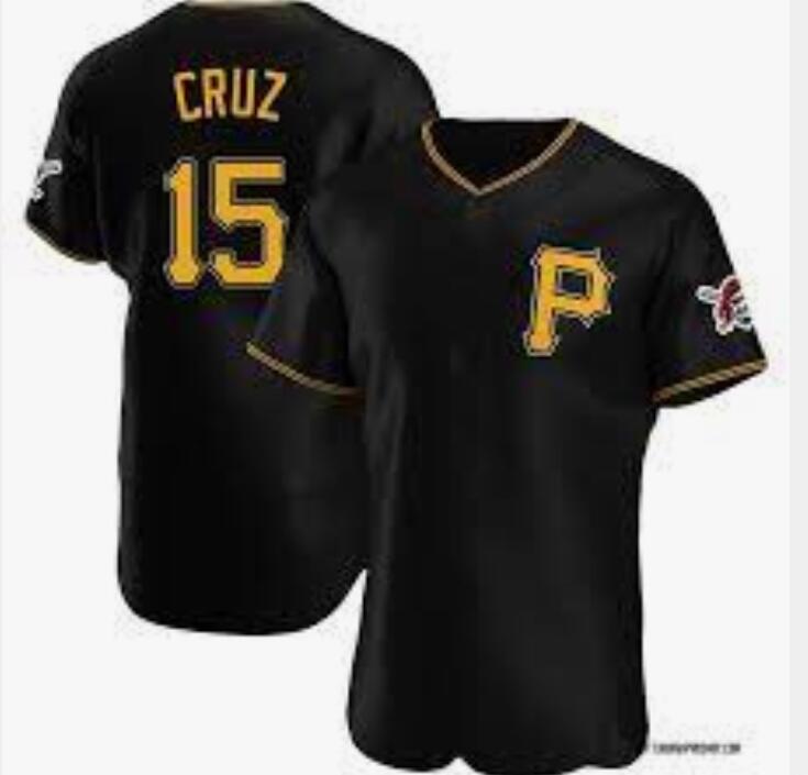 Men Pittsburgh Pirates Oneil Cruz #15 Nike Black Stitched Flex Base MLB Jersey