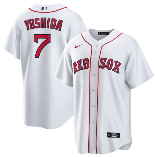 Men Boston Red Sox 7 Masataka Yoshida White Cool Base Stitched Jersey