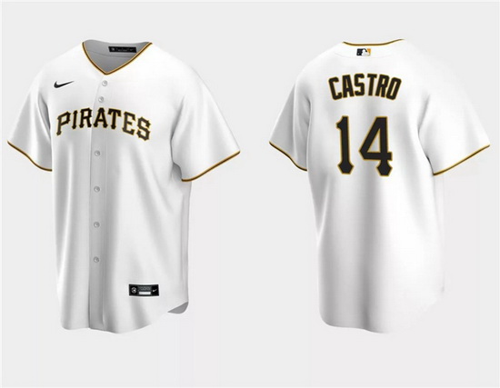 Men Pittsburgh Pirates 14 Rodolfo Castro White Cool Base Stitched Baseball Jersey