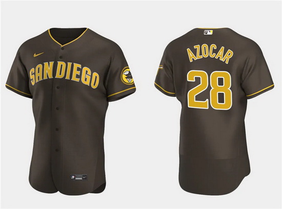 Men San Diego Padres 28 Jos E9 Azocar Brown Flex Base Stitched Baseball Jersey