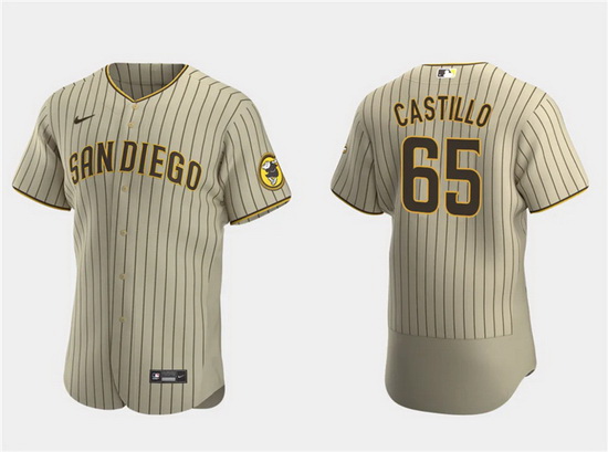 Men San Diego Padres 65 Jos E9 Castillo Tan Flex Base Stitched Baseball Jersey