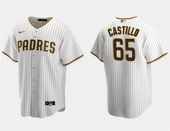 Men San Diego Padres 65 Jos E9 Castillo White Cool Base Stitched Jersey