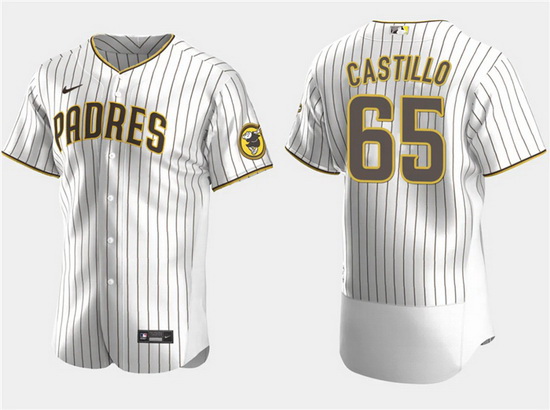 Men San Diego Padres 65 Jos E9 Castillo White Flex Base Stitched Baseball Jersey