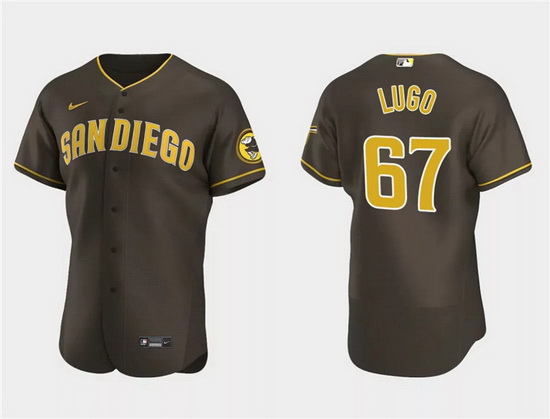 Men San Diego Padres 67 Seth Lugo Brown Flex Base Stitched Baseball Jersey