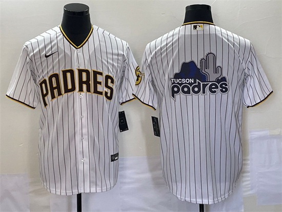 Men San Diego Padres White Team Big Logo Cool Base Stitched Baseball Jersey