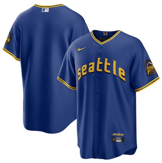 Men Seattle Mariners Active Player Custom Royal 2023 City Connect Cool Base Stitched Baseball Jersey