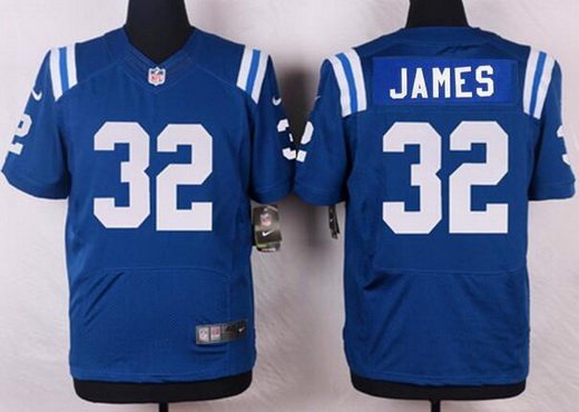 Men Indianapolis Colts #32 Edgerrin James Blue Retired Player NFL Nike Elite Jersey