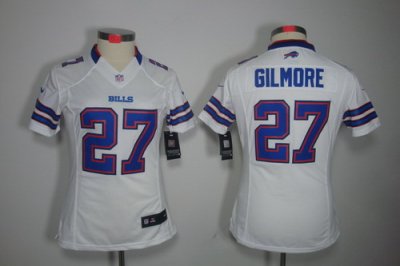 Women Nike Buffalo Bills 27# Gilmore White Color Limited Jerseys