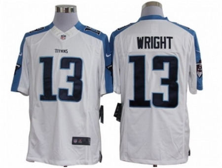 Nike Tennessee Titans 13 Kendall Wright White Limited NFL Jersey