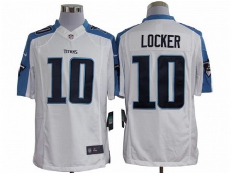 Nike Tennessee Titans 10 Jake Locker White Limited NFL Jersey