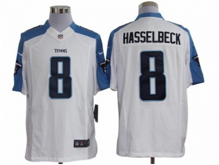 Nike Tennessee Titans 8 Matt Hasselbeck White Limited NFL Jersey