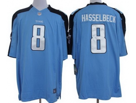 Nike Tennessee Titans 8 Matt Hasselbeck Light Blue Limited NFL Jersey