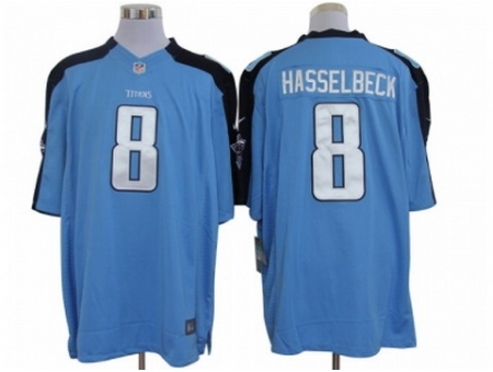 Nike Tennessee Titans 8 Matt Hasselbeck Blue Limited NFL Jersey