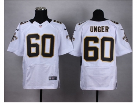 Nike New Orleans Saints 60 Max Unger white Elite NFL Jersey