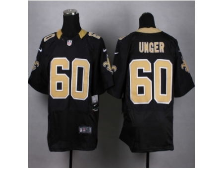 Nike New Orleans Saints 60 Max Unger black Elite NFL Jersey