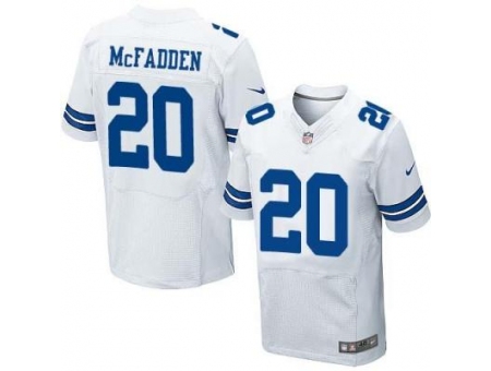 Nike Dallas Cowboys 20 Darren McFadden White Elite NFL Jersey