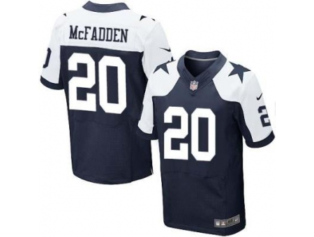 Nike Dallas Cowboys 20 Darren McFadden Blue Thanksgiving Elite NFL Jersey