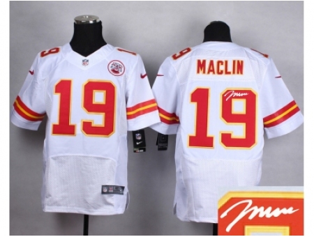 Nike Kansas City Chiefs 19 Jeremy Maclin white Elite Signature NFL Jersey