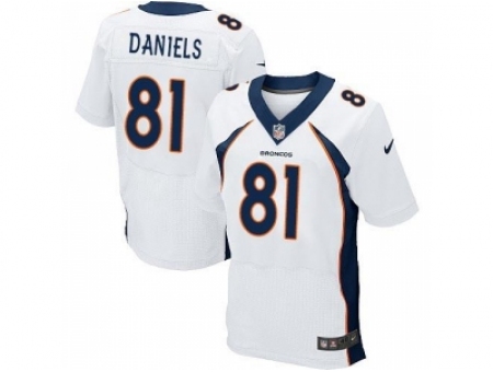 Nike Denver Broncos 81 Owen Daniels white Elite NFL Jersey