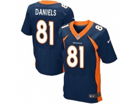 Nike Denver Broncos 81 Owen Daniels blue Elite NFL Jersey