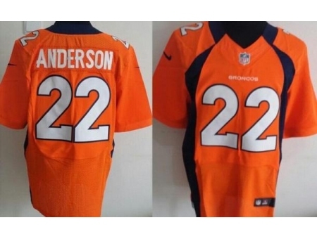 Nike Denver Broncos 22 C.J. Anderson Orange Elite NFL Jersey