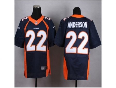 Nike Denver Broncos 22 C.J. Anderson blue Elite NFL Jersey