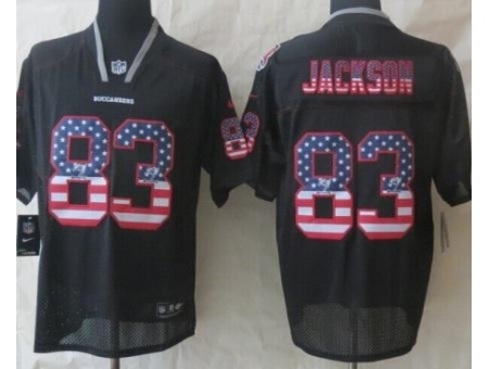 Nike Tampa Bay Buccaneers 83 Vincent Jackson Black Elite USA Flag Fashion NFL Jersey