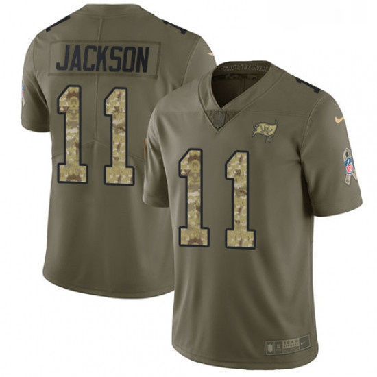 Youth Nike Tampa Bay Buccaneers 11 DeSean Jackson Limited OliveCamo 2017 Salute to Service NFL Jerse