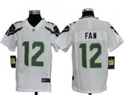 Youth Nike Seattle Seahawks 12# Fan White Nike NFL Jerseys