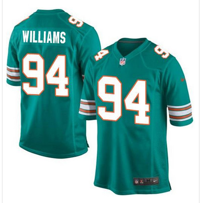 Nike Dolphins #94 Mario Williams Aqua Green Alternate Youth Stitched NFL Elite Jersey