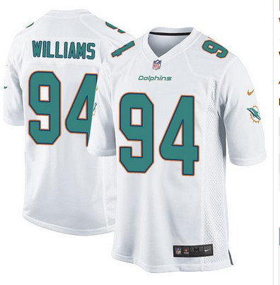 Nike Dolphins #94 Mario Williams White Youth Stitched NFL Elite Jersey