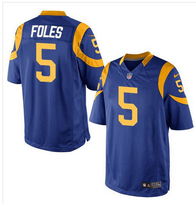 Nike Rams #5 Nick Foles Royal Blue Alternate Youth Stitched NFL Elite Jersey