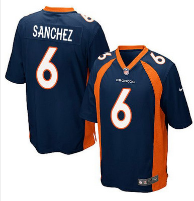 Nike Broncos #6 Mark Sanchez Blue Alternate Youth Stitched NFL New Elite Jersey