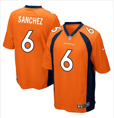 Nike Broncos #6 Mark Sanchez Orange Team Color Youth Stitched NFL New Elite Jersey