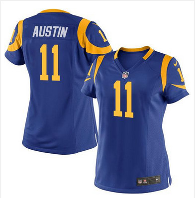 Nike Rams #11 Tavon Austin Royal Blue Alternate Womens Stitched NFL Elite Jersey