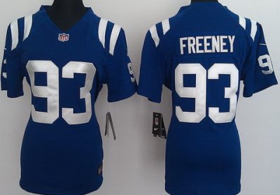 Women Nike Indianapolis Colts 93# Dwight Freeney Blue Nike NFL Jerseys